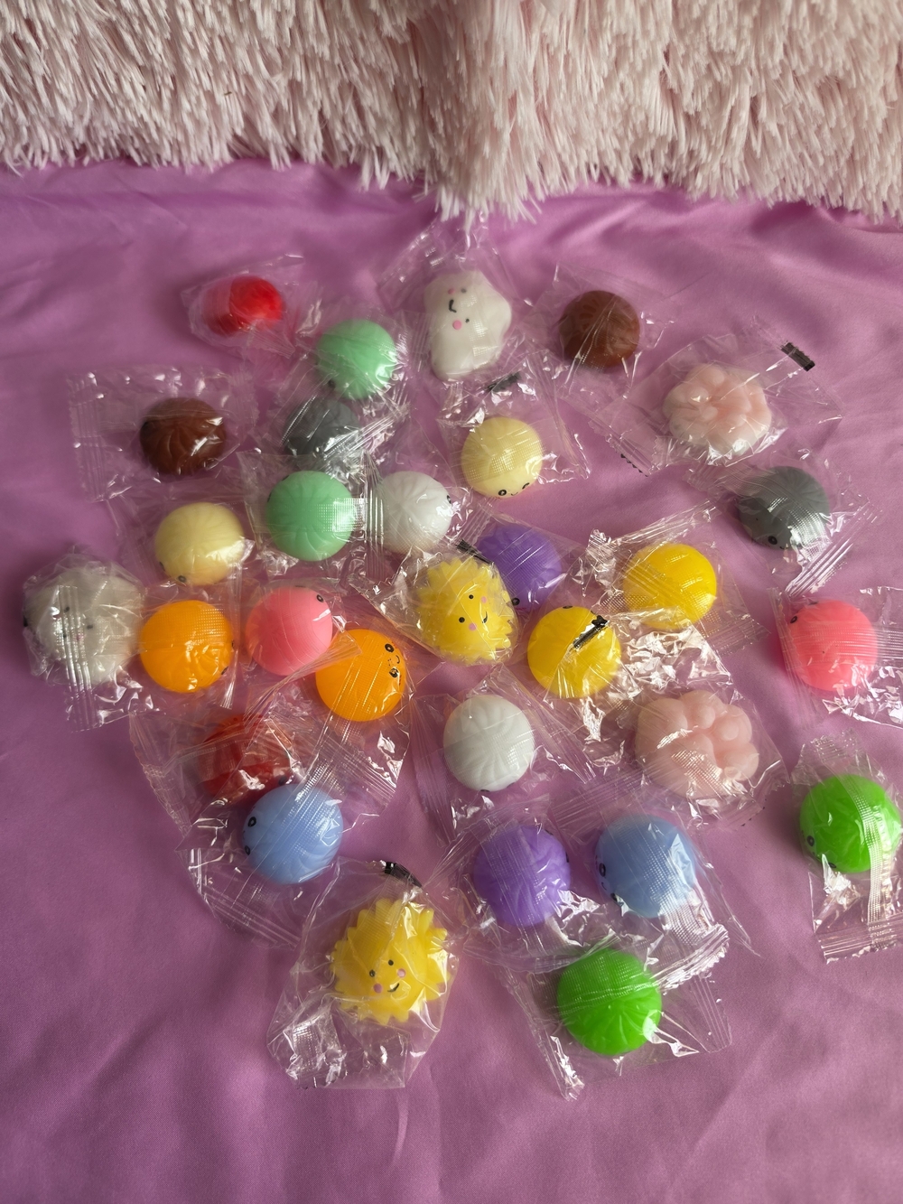 New 30-Piece Mini Mochi Squishy Sensory Toy Bundle - Individually Wrapped Pack
